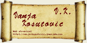 Vanja Košutović vizit kartica